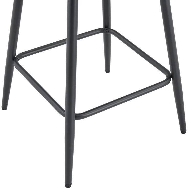 Moderner Metall-Barhocker im Windsor-Stil mit gepolstertem Sitz für Kücheninseln, Bars, Restaurants; Barhocker im Industrial-Stil in Barhöhe; Vintage- und Minimalismus-Stil--Weiß--96x39x39cm--YOUDENOVA – Bild 6