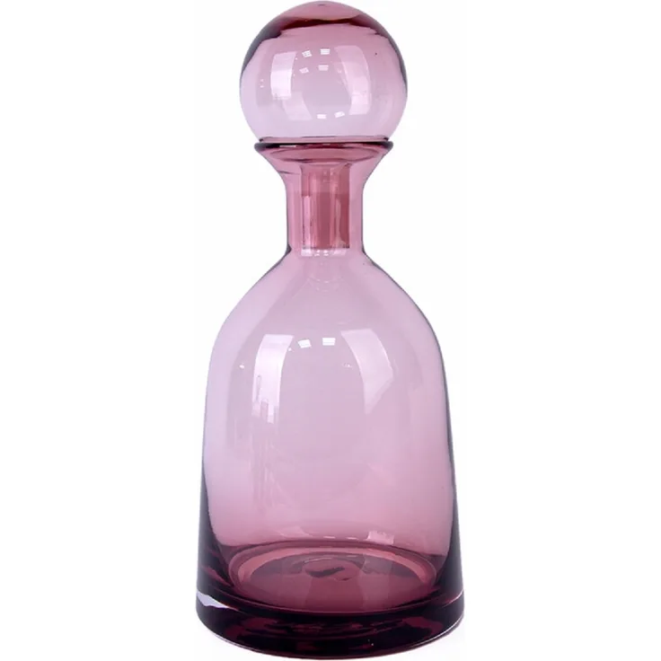 Schäfer Deko Glas Karaffe – Stilvolle Glasflasche für Getränke und als Tischdekoration 34 cm Beere
