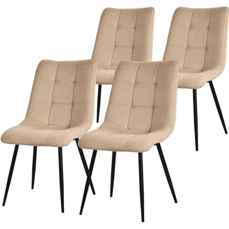 ML-DESIGN Stuhl Esszimmerstühle mit Rückenlehne moderne Design Lounge Küchenstühle (4 St), Polsterstuhl Esstischstühle 4er Set Küchenstuhl Polyester bis 120kg – Bild 2