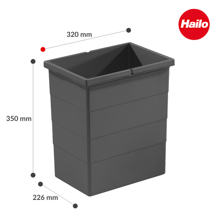 HAILO 1137669 Ersatzeimer 20 Liter für AS Cargo Soft short 500 dunkelgrau / Ersatzteil – Bild 3