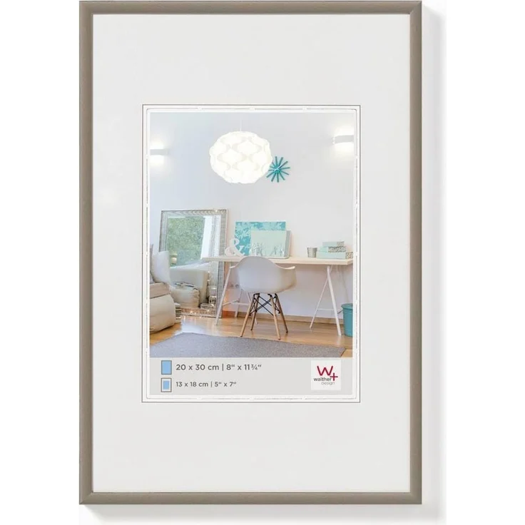 walther design Bilderrahmen stahl 18 x 24 cm New Lifestyle Kunststoffrahmen KV824D