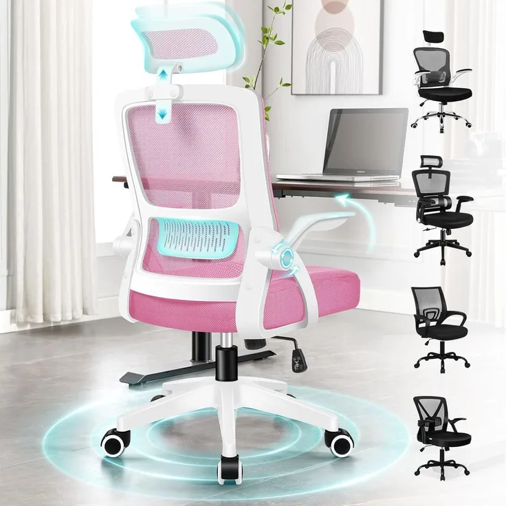 Alfordson Büro-Schreibtischstuhl Ergonomisch Heimbüro Netzstuhl Lordosenstütze