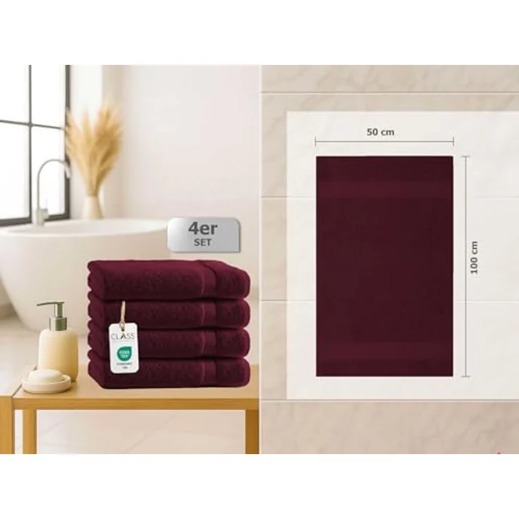 TRENDBUY24 Handtuch Set Handtücher Duschtücher Gästetücher Baumwolle Frottee Premium 4er Set, 100% Baumwolle (4-St), Duschtuch – Bild 3
