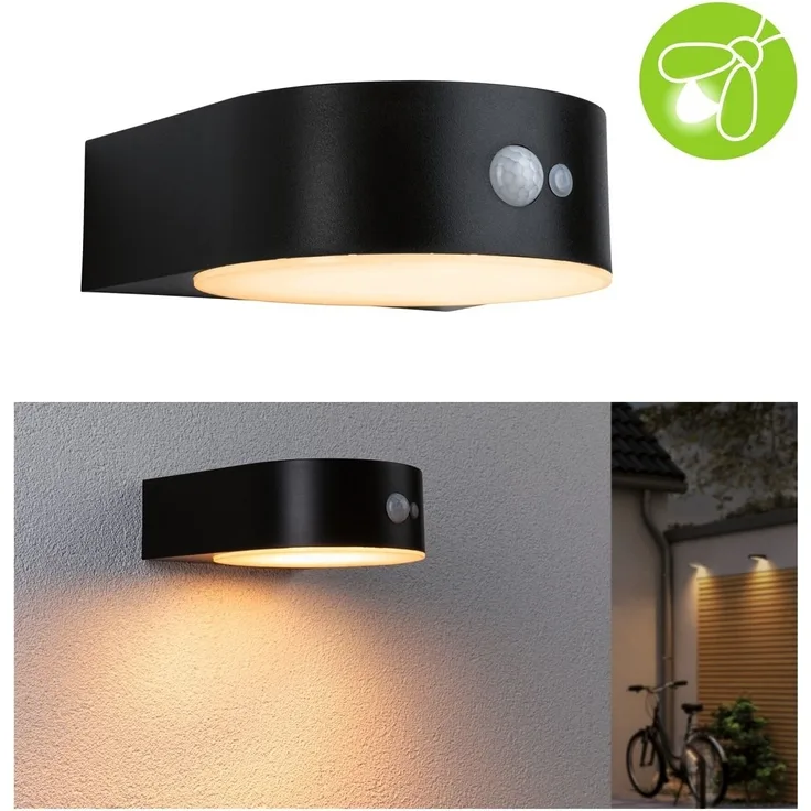 Paulmann 94730 Solar LED Außenwandleuchte Eileen mit Bewegungsmelder