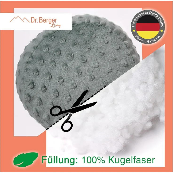 Dr. Berger Nackenrolle Minky Jadegrün 40 x 16 cm – Bild 6