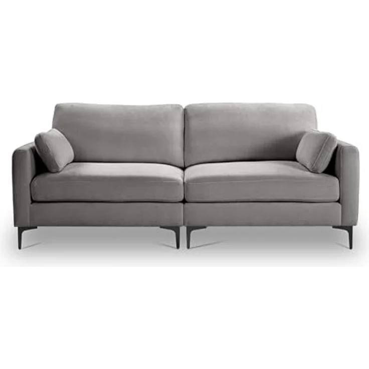 Sofa 3,5 Sitzer B/H/T: 225 x 92 x 97 cm in Hellgrau – Bild 4