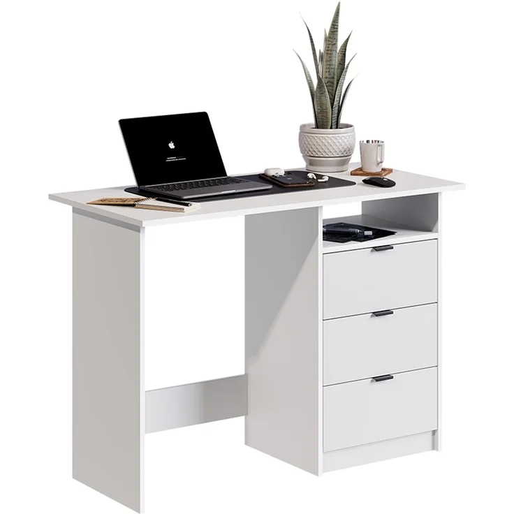 Schreibtisch Meiko Weiß 105 x 50 cm mit Schubladen Vicco – Bild 5