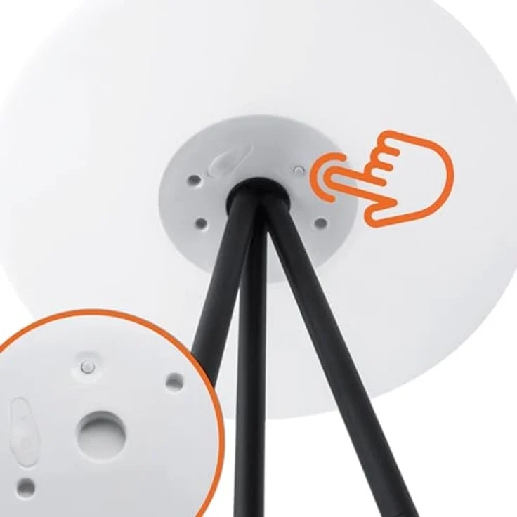 Spetebo LED Solarleuchte Stehlampe für Außen und Innen mit 32 LED, Dämmerungssensor, LED fest integriert, kalt weiß, Solar Standleuchte auf 3 Beinen auch per USB aufladbar – Bild 5