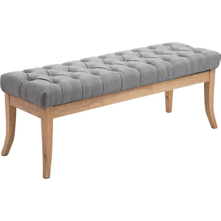 CLP Sitzbank Ramses Stoff antik-hell mit hochwertiger Polsterung,grau 120 cm
