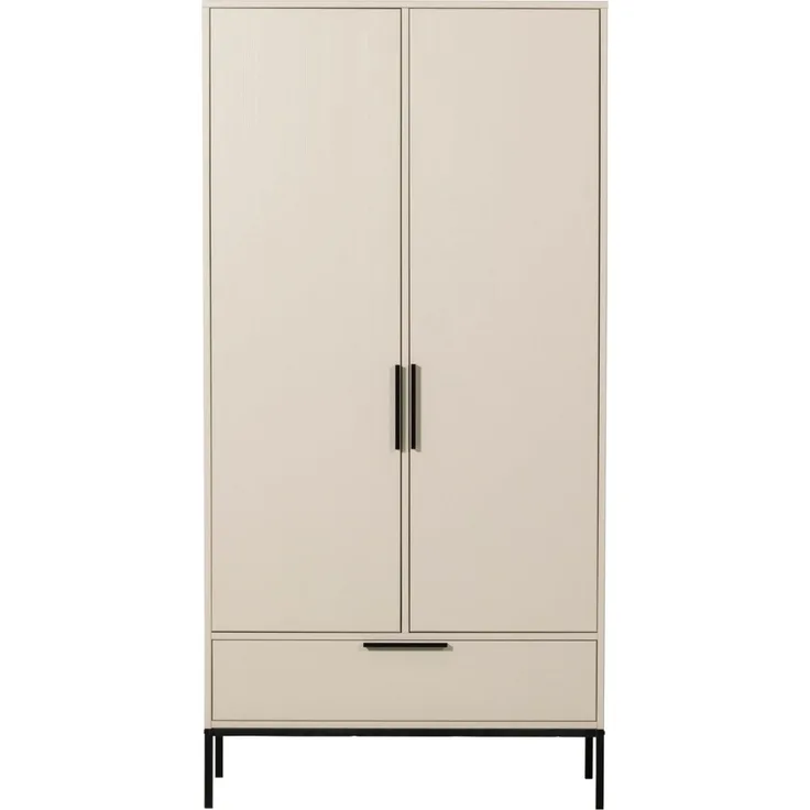 Kleiderschrank Adam Türen / Schubladen, Hellgrau