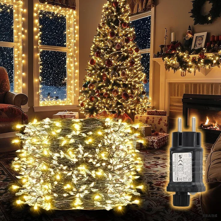 SALCAR LED Cluster Lichterkette Draht Weihnachtsbaum, 5m