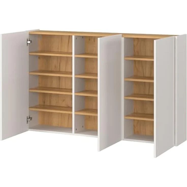 Lomadox Garderoben-Set LAPUA-01, (Spar-Set, 2-St, Garderobenspiegel Schuhschrank), in kaschmir und Eiche, ideal für schmale Flure – Bild 4