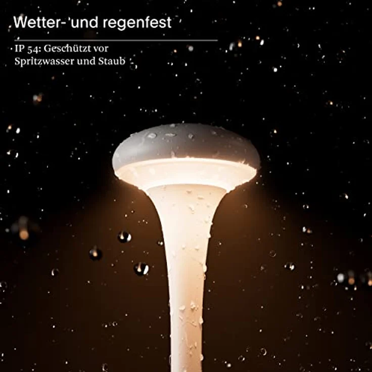 SIGOR LED Tischleuchte Akku-Tischleuchte NUDROP graphitgrau, Dimmbar, LED fest integriert, Warmweiß – Bild 7