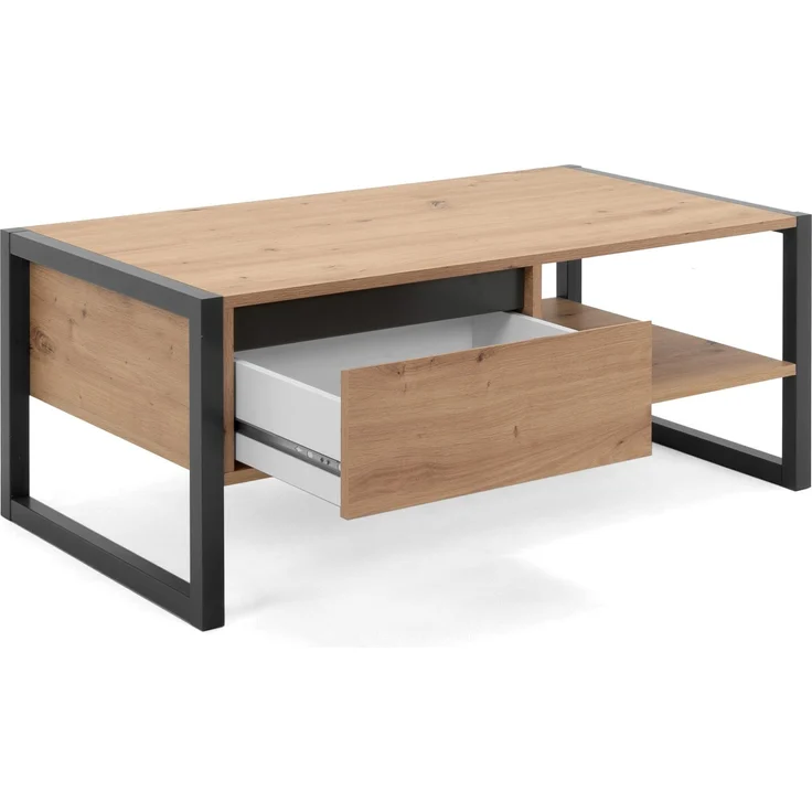Wohnzimmer-Set >Arvada< (3 teilig) in Artisan Eiche / Anthrazit aus MDF – Bild 3