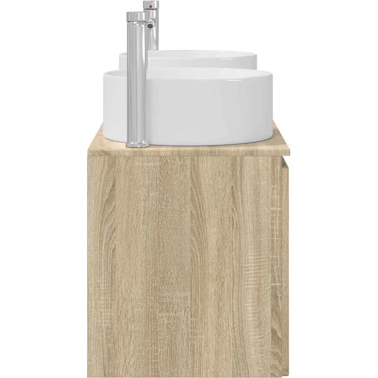 vidaXL Badezimmerschrank-Set 3 stk. Sonoma-Eiche 129 x 44,5 x 80 cm 3405739 – Bild 7