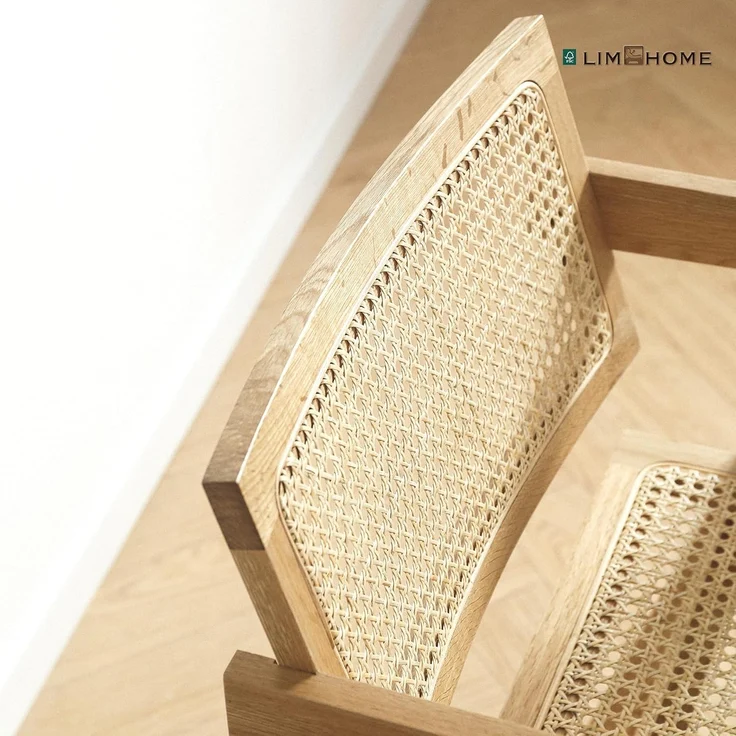 LIM HOME Esszimmerstuhl SW020/SW021 (Packung, 2 St), Eichenholzrahmen mit Sitzfläche aus Rattan, Montage erforderlich – Bild 7