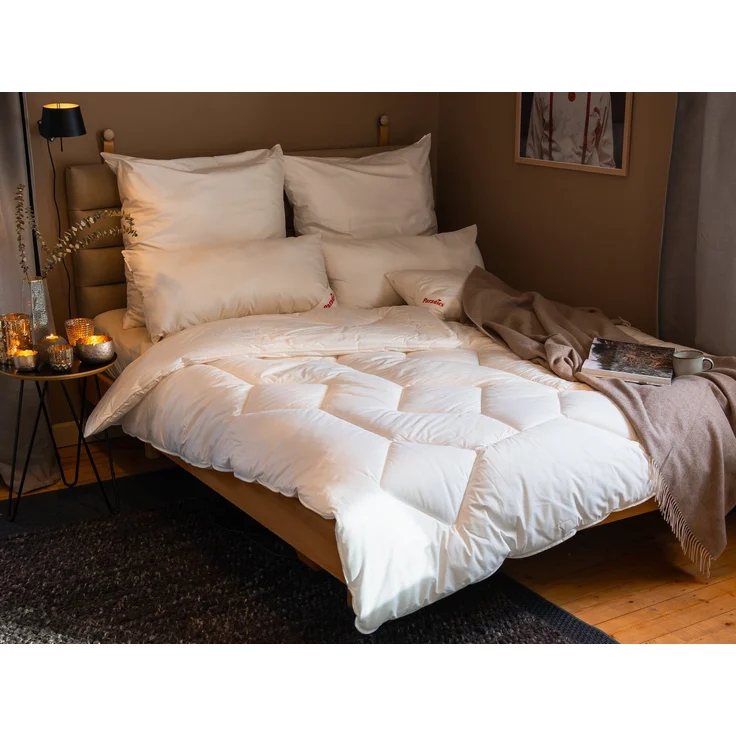 Paradies Kunstfaserbettdecke Prima Bio, Füllung: 100% Polyester, Bezug: 100% Baumwolle kbA, kuschelige Ganzjahresdecke – Bild 2