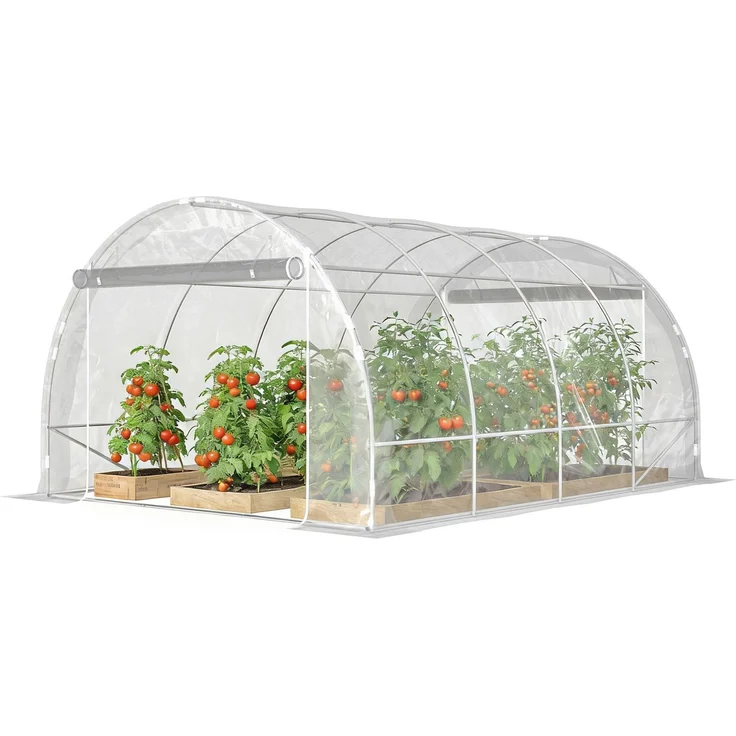 MELAYR, Polytunnel-Gewächshaus, 395 x 297 x 199 cm, Transparent – Bild 2