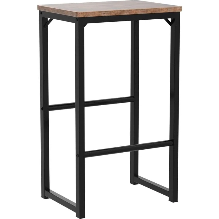 HOOBRO Barhocker, 2er-Set Barstühle, Barhocker mit unterschiedlich hohen Steigbügeln, Metallgestell, weiche Kanten, für Küche, Esszimmer, Wohnzimmer EBF34BY01G1 – Bild 5