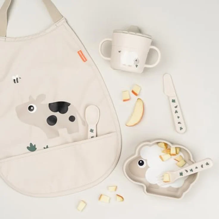 Done By Deer Tiny Farm Schnabelbecher - Sand Braun – Bild 9