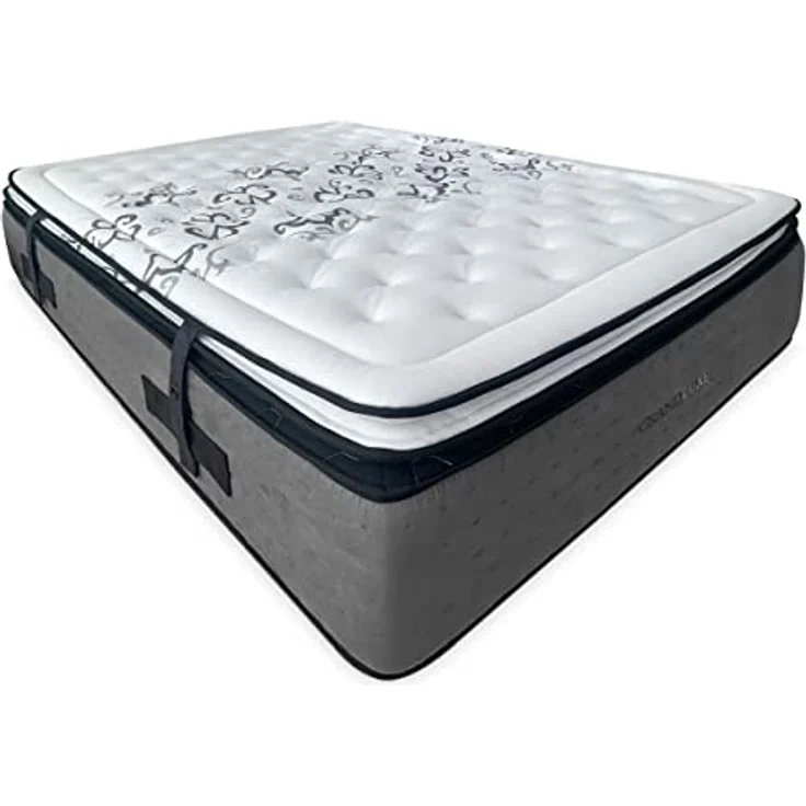 DUÉRMETE ONLINE Schlafen Sie Gran Komfort Viskoelastische Matratze Grand Luxe, profilierter Visco Topper Graphen, grau, 150x200 – Bild 1