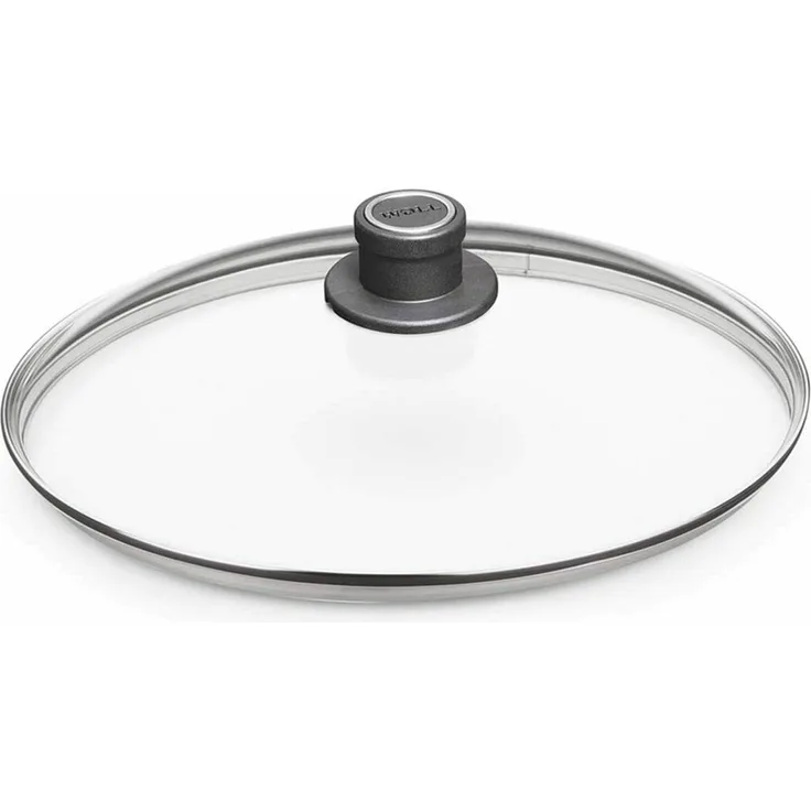 WOLL Sicherheitsglasdeckel Diamond Lite Ø 32 cm, gehärtetes Spezialglas mit Edelstahlrand & Dampfventilgriff, geeignet für alle Herdarten inkl. Induktion, spülmaschinen‑ & backofenfest bis 250 °C
