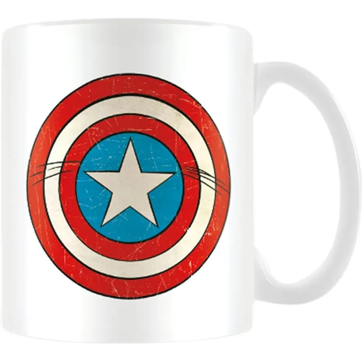 Marvel mg23442 8 x 11,5 x 9,5 cm Retro Captain America Hitzeschutz Keramik Becher, mehrfarbig