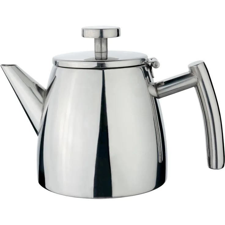 Grunwerg Htp-03Dw Doppelwandige Teekanne, Edelstahl 18-10, Hochglanz Poliert, 0,35 L