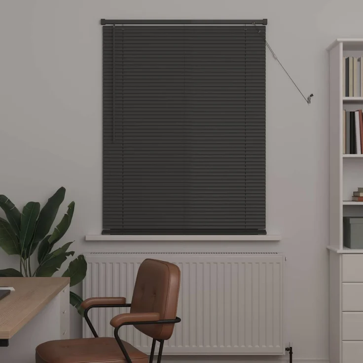 vidaXL Venezianische Jalousie Silber Grau 150 x 100 cm 25 mm PVC 42003686 – Bild 3