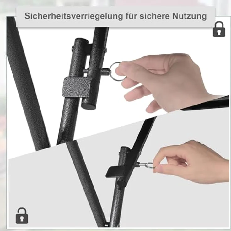 eSituro Klapptisch Gartentisch, Beistelltisch Outdoor, klappbarer Balkontisch Campingtisch Bistrotisch, quadratische Tischplatte in Rattanoptik, Schwarz, 61 x 73 x 61 cm SCPT0039 – Bild 7