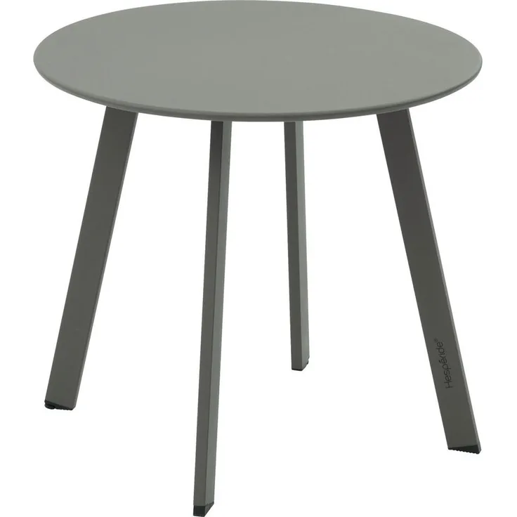 XXXL Gartentisch Saona, Grüner Metalltisch mit 70 cm Durchmesser, modernem Design und wetterbeständiger Struktur