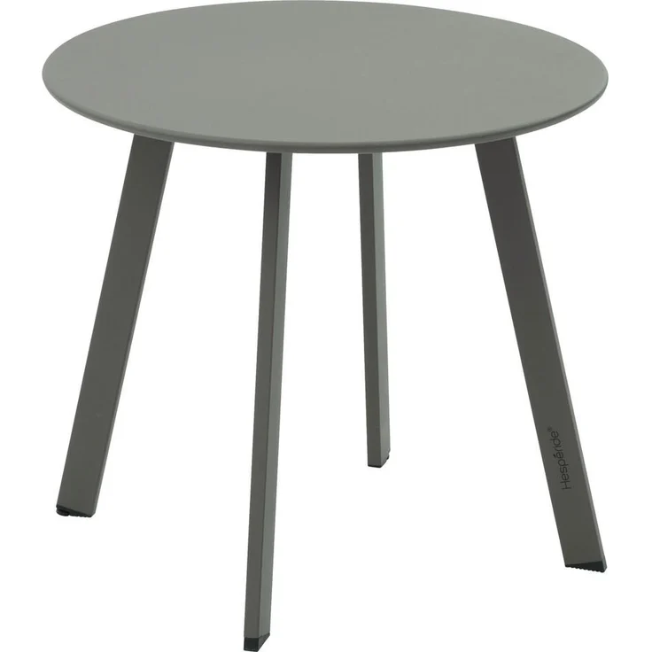 XXXL Gartentisch Saona, Grüner Metalltisch mit 70 cm Durchmesser, modernem Design und wetterbeständiger Struktur