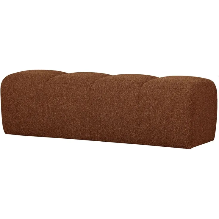 Bank Mojo aus Boucle-Stoff 160 cm, Rostbraun