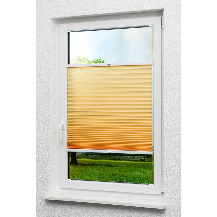 Lysel - Qualitätsplissee Crush Tageslicht apricot - Plissee in der Größe (BxH) 50cm * 130cm – Bild 1