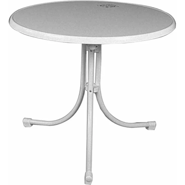 MFG Boulevard-Tisch Ø85x70cm rund weiß klappbar Sevelit-Tischplatte Stahlgestell