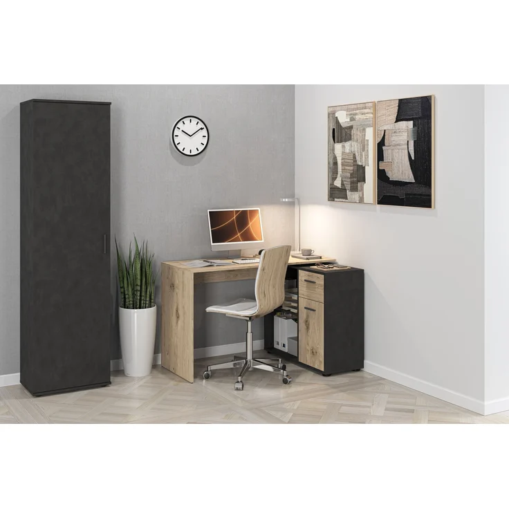 Schreibtisch >ALBRECHT 1< in Viking Eiche - Matera - 83x74x117cm (BxHxT) – Bild 3