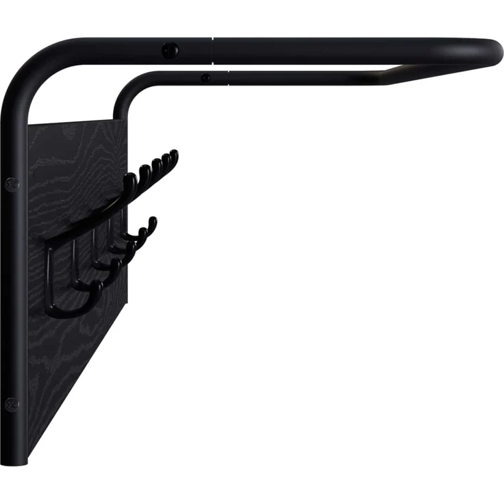 vidaXL Garderobenständer 100 x 30 x 25 cm Schwarz Eichen-Optik 8014088 – Bild 3