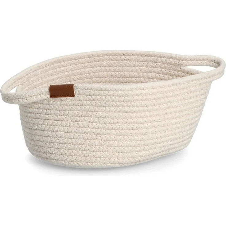 Zeller Present Aufbewahrungskorb, Baumwolle/Polyester, natur, ca. 29 x 21 x 14,5 cm – Bild 5