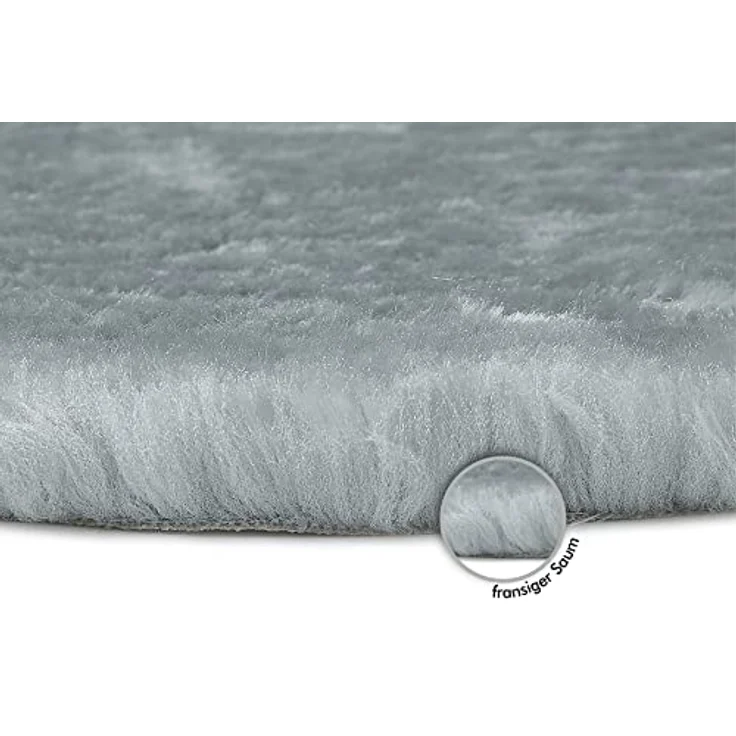 andiamo Lambskin Sitzkissen, Polyester, Hellgrau, rund 40 cm – Bild 9