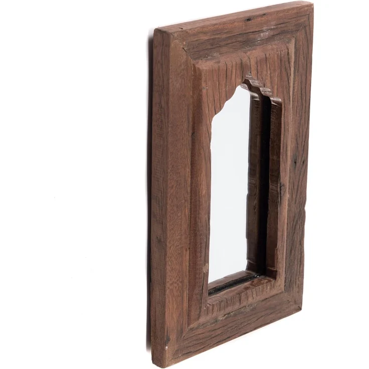 Wandspiegel Sara 40x25 cm, Mahagoni Massivholz dunkelbraun – Bild 6