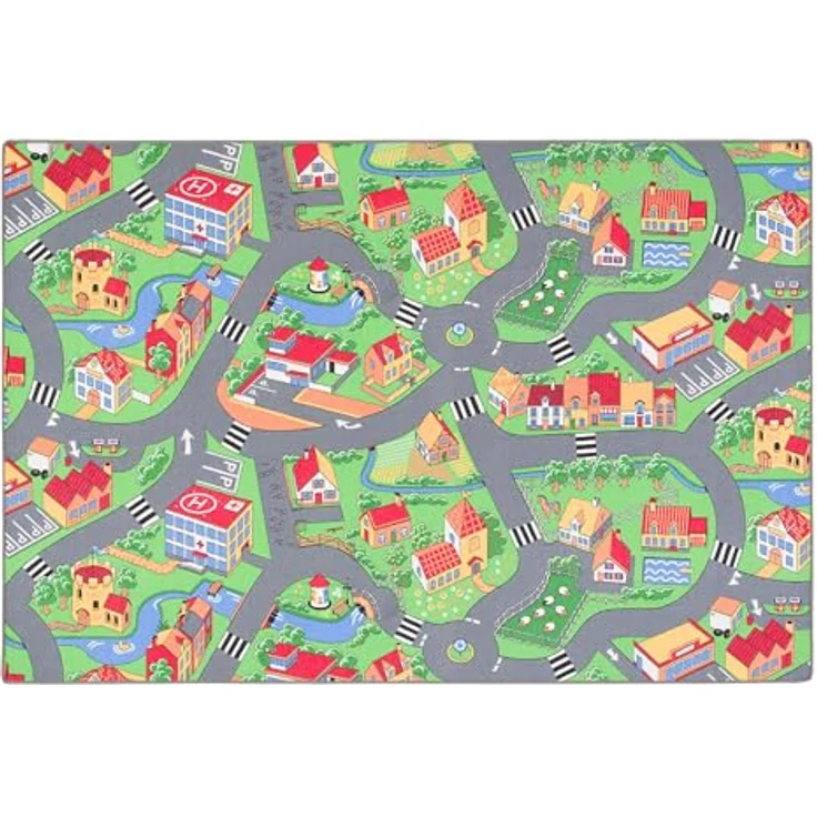 Snapstyle Kinder- und Spielteppich, 100% Polyamid, Little Village, 133x133 cm – Bild 9