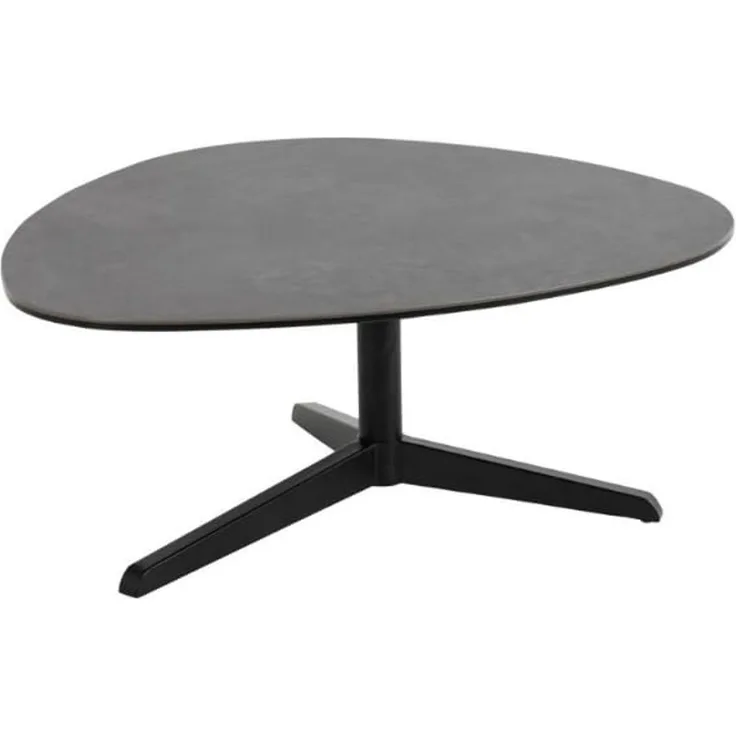 Barnsley Couchtisch 77x84 Glas Schwarz Tisch Beistelltisch Sofatisch Wohnzimmer