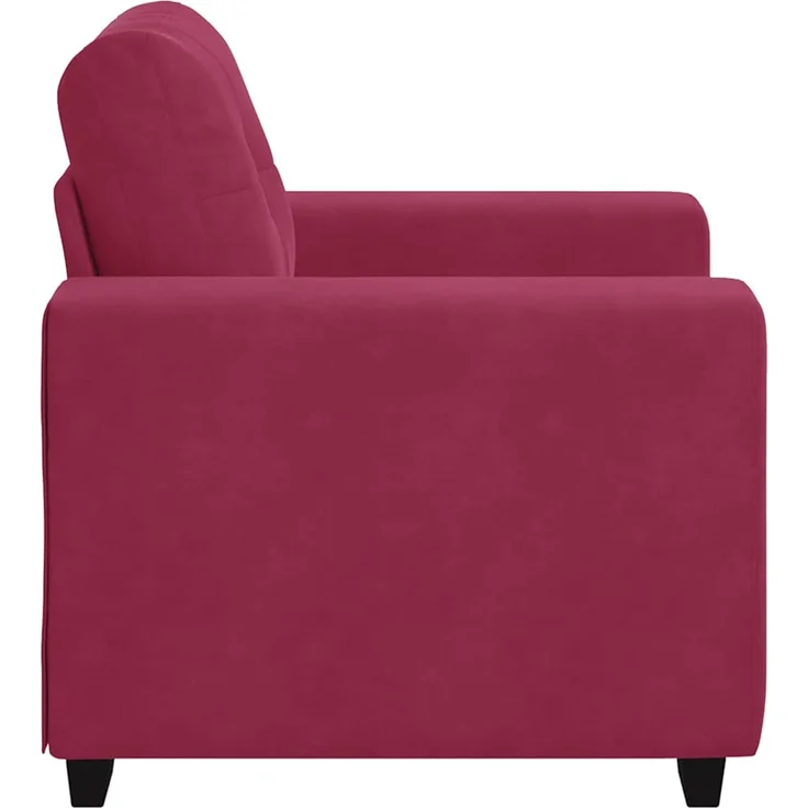 vidaXL Sessel Weinrot 100x78x80 cm Samt 4105102 – Bild 5
