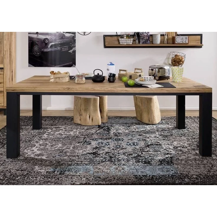 Esstisch Wildeiche 200x100x76 natur geölt VILLANDERS #119 – Bild 4
