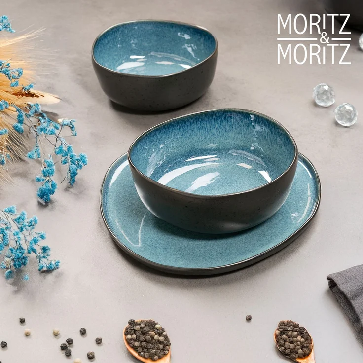 Moritz & Moritz ORGANIC Servierschale 2er - Blau – Bild 9