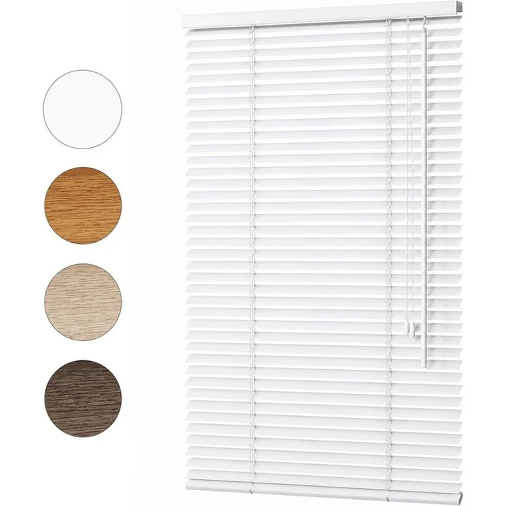 Sekey Jalousie Jalousie Klemmfix ohne Bohren Holzjalousie Holz Rollo Plissee Echtholz, Lamelle 35mm Montage mit Bohren oder ohne Bohren möglich für Fenster – Bild 1