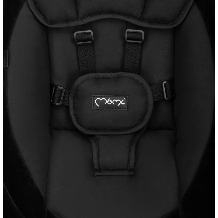 MoMi KENANI ONYX Babywippe für Babys bis 9 kg, mit LED-Display, Fernbedienung & Bluetooth für Smartphone, Batterie- oder Stromanschluss, mit 5-Punkt-Sicherheitsgurt, Bügel und Spielzeug – Bild 18