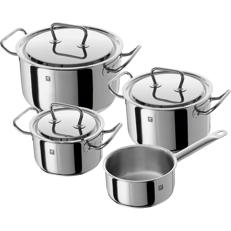 Zwilling Twin Classic Set aus 4 Edelstahltöpfen mit Deckel