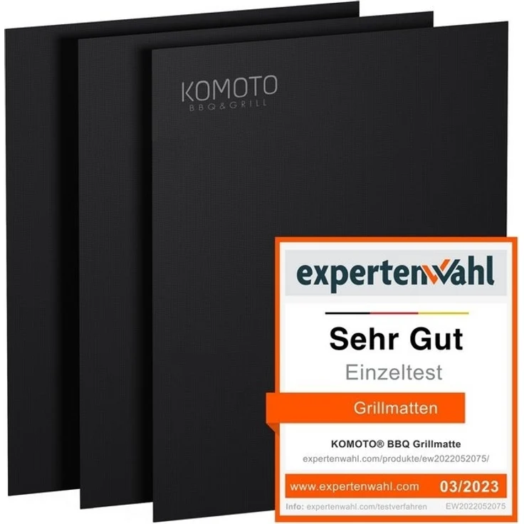 KOMOTO Grillplatte BBQ Grillmatte (3-St), Extra Dick - Ideal für Gasgrill und Holzkohle – Bild 4