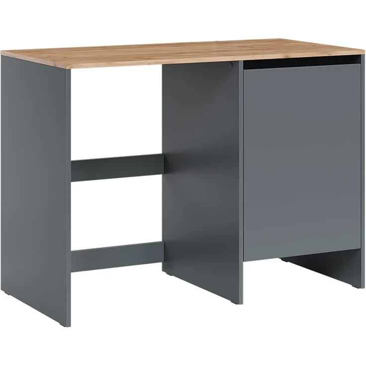 Waschmaschinenschrank Viktor Anthrazit/Goldkraft Eiche 119.6 x 88.2 cm mit 1 Tür Vicco – Bild 1